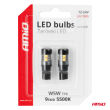 Żarówki LED CANBUS T10 W5W 9 SMD 3030 White 12V 24V AMIO-04241 - 5