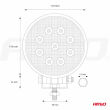 Lampa robocza LED szperacz AWL04 9 LED 12V 24V AMIO-01615 - 12
