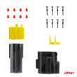 Złącze elektryczne wodoodporne zestaw 4 PIN 2.2mm AMIO-04348 - 3