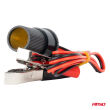Adapter gniazda zapalniczki z wyjściem na krokodylki 12V 24V 100cm AMIO-03804 - 2