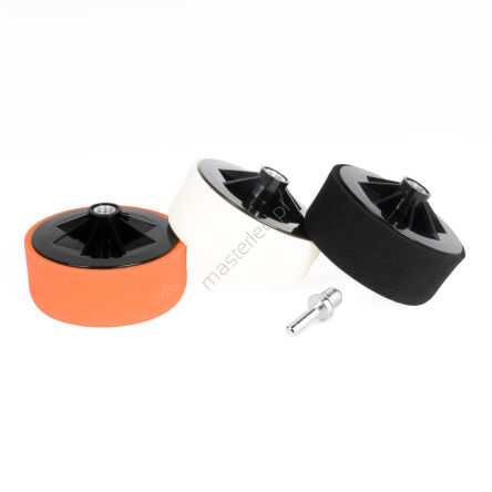 Zestaw gąbek do polerowania gąbki polerskie 3x125mm + adapter M14 AMIO-02648