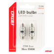 Żarówki LED CANBUS Festoon C5W 2SMD 3838 36mm White 12V 24V AMIO-04248 - 5