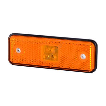 Obrysówka LED z odblaskiem LD 526, z gumową podkładką, pomarańczowa, 12/24V