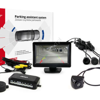 Zestaw czujników parkowania TFT01 4,3" z kamerą HD-310 4 sensory czarne