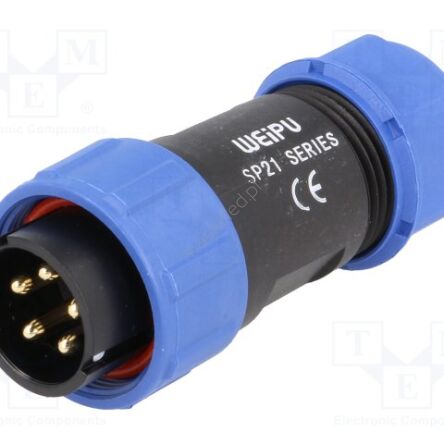 5-pin connector, male, round