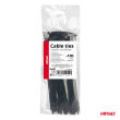 Taśmy opaski zaciskowe kablowe czarne 2,5x200mm - 100 szt. AMIO-02152 - 6
