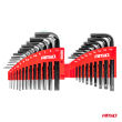Klucze IMBUS HEX TORX CRV imbusy zestaw czarne 22 szt. AMIO-04297 - 4
