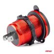 Wodoodporna ładowarka z gniazdami 2xUSB 12V 24V MOD-10 AMIO-02860 - 2