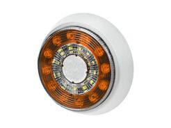 Lampa pozycyjna przednia , kierunkowskaz LED PRO-MIDI-RING WHITE EDITION napowierzchniowa