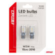 Żarówki LED CANBUS T10e W5W 15x2016 SMD White 12V 24V AMIO-03723 - 5