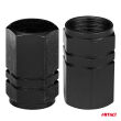 Aluminiowe nakrętki na wentyle kapturki czarne 4 szt AMIO-02237 - 3