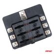 Skrzynka bezpiecznikowa ceramiczna 6 gniazd + bezpieczniki AMIO-03039 - 6