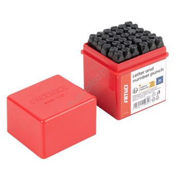 Zestaw punktorów alfanumerycznych 6mm 1/4" 36el. AMIO-04935