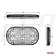 Belka ostrzegawcza LED 33cm magnes homologacja R65 R10 12-24V AMIO-03336 - 9