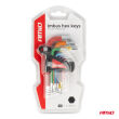 Klucze imbusowe HEX z kulką krótkie imbusy zestaw 9 szt. S2 AMIO-04298 - 6