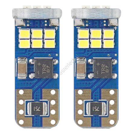 Żarówki LED CANBUS 18SMD UltraBright 2016 T10e W5W White 12V 24V AMIO-01292