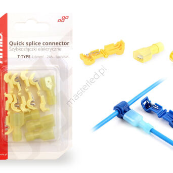 Szybkozłączki elektryczne Typ-T 04-6mm2 24A 5 szt. AMIO-02345