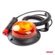 Lampa ostrzegawcza błyskowa mini kogut 18 LED magnes niska R65 R10 12V 24V W21m AMIO-02925 - 6