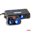Rozdzielacz rozgałęźnik gniazda zapalniczki 2x USB 1x USB-C 12V 24V + woltomierz AMIO-04173 - 2