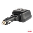 Rozdzielacz rozgałęźnik gniazda zapalniczki 2x USB 1x USB-C 12V 24V + woltomierz AMIO-04173 - 3