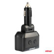 Rozdzielacz rozgałęźnik gniazda zapalniczki 2x USB 1x USB-C 12V 24V + woltomierz AMIO-04173 - 6