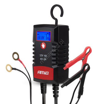 Prostownik cyfrowy AGM GEL STD LFP MAX 4A 6V 12V PRO HOOK AMIO-04531