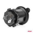 Dodatkowe gniazdo zasilania do zabudowy 12V 24V MOD-01 AMIO-02851 - 2