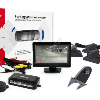 Zestaw czujników parkowania TFT01 4,3" z kamerą HD-502-IR 4 sensory czarne Truck