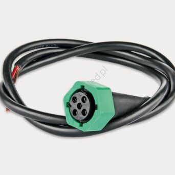 Wtyczka 5PIN - bajonet - zielona z przewodem 5x0,5 mm² o długości 1 m.