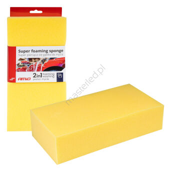 Gąbka do mycia auta samochodu miękka super piana AMIO-03842