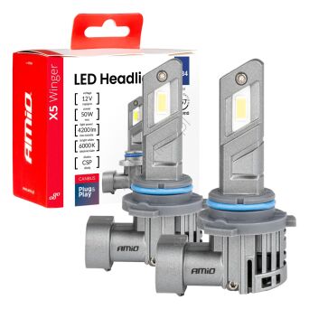 Żarówki samochodowe LED seria X5 Winger HB4 6000K Canbus AMIO-03949