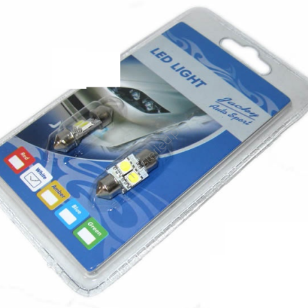 Żarówka rurkowa SV8.5 12V 31mm 2 SMD LED CANBUS biała (2szt)