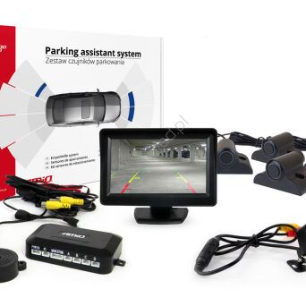Zestaw czujników parkowania TFT01 4,3" z kamerą HD-315-LED 4 sensory czarne Truck