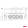 Lampa błyskowa ostrzegawcza płaska 4 LED R65 R10 12-24V AMIO-02298 - 4