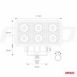 Lampa robocza LED szperacz AWL02 6 LED 12V 24V AMIO-01613 - 11