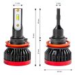 Żarówki samochodowe LED seria BF H8 H9 H11 H16 6000K Canbus AMIO-02245 - 6
