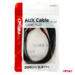 Kabel AUX MINI JACK 3,5mm oplot 200cm AMIO-03270 - 5