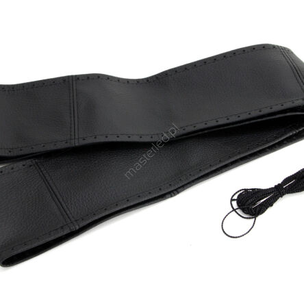 Pokrowiec sznurowany skórzany na kierownicę samochodową M 43-45cm AMIO-01763