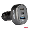 Szybka ładowarka samochodowa 85W QC3.0 PD65W PD20W 2x USB-C 1x USB-A AMIO-04177 - 2