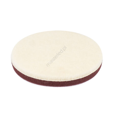 Pad polerski wełniany futro polerskie hard twardy na rzep 125 mm AMiO-03706