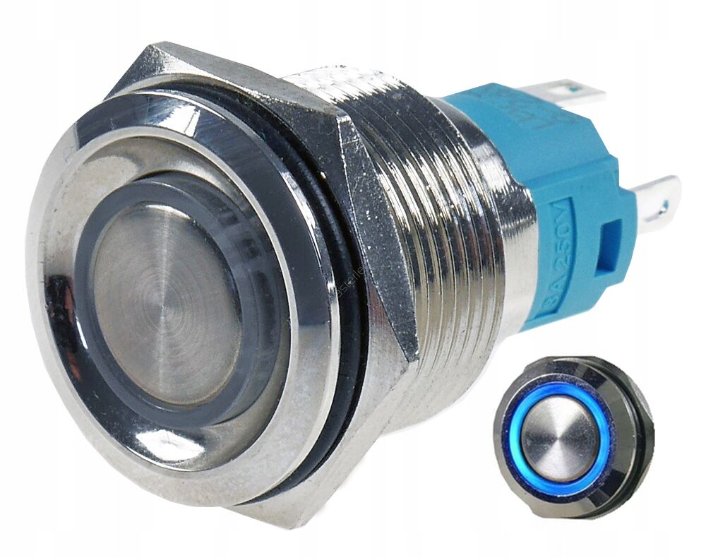 VANDAL-PROOF BUTTON 19mm MONOSTABLE 3A/250 N | masterled.pl