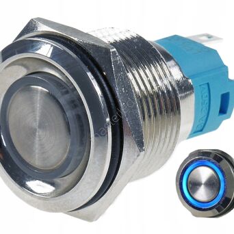 PRZYCISK WANDALOODPORNY 19mm MONOSTABILNY 3A/250 N