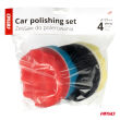Zestaw do polerowania gąbki polerskie na rzep 4 szt. 125 mm AMIO-03710 - 3