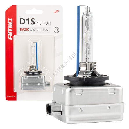Żarówka ksenonowa żarnik xenon D1S 35W 8000K BASIC blister AMIO-03865