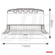 Lampa ostrzegawcza błyskowa kogut LED W28M 12V 24V AMIO-04108 - 7