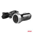 Ładowarka samochodowa PCH PRO-01 microUSB + 2x USB 2.4A 12V 24V AMIO-02056 - 2