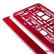 Ramka tablicy rejestracyjnej metalizowana czerwona AMIO-03171 - 2