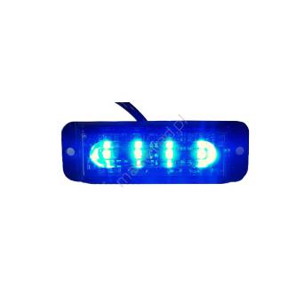 lampa strobo 4 LED blue R10 R65 /   LW0034