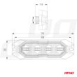 Lampa błyskowa ostrzegawcza płaska 4x3W LED R65 R10 12V 24V AMIO-03929 - 5