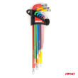Klucze TORX extra długie zestaw imbusy zestaw 9 szt. S2 AMIO-04301 - 2